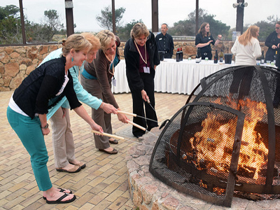 photo of firepit at 2nd Women in Leadership Conference