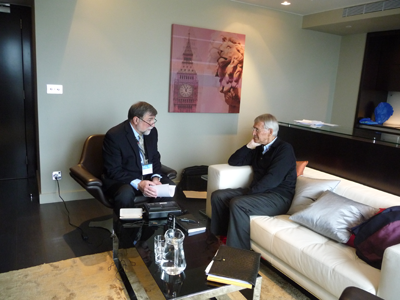 photo showing interview for oral history