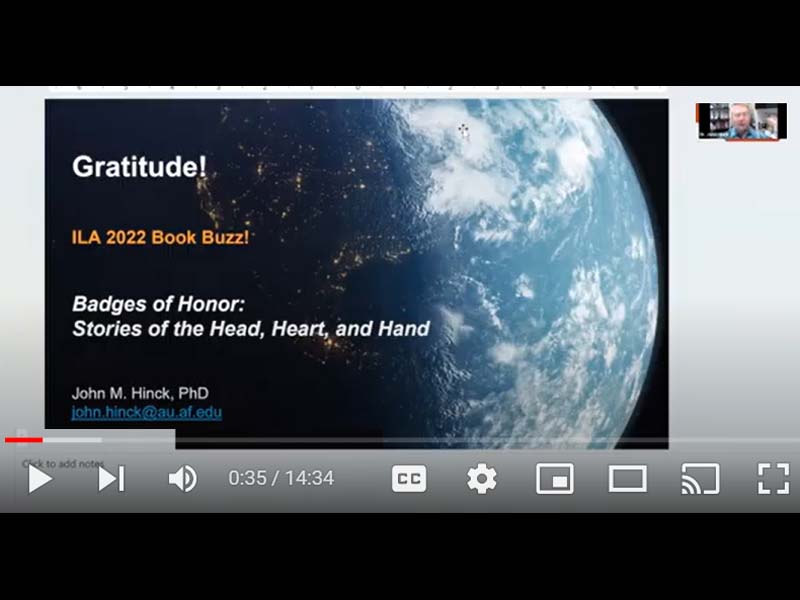 John M. Hinck discusses his book Badges of Honor: Stories of the Head, Heart, and Hand.