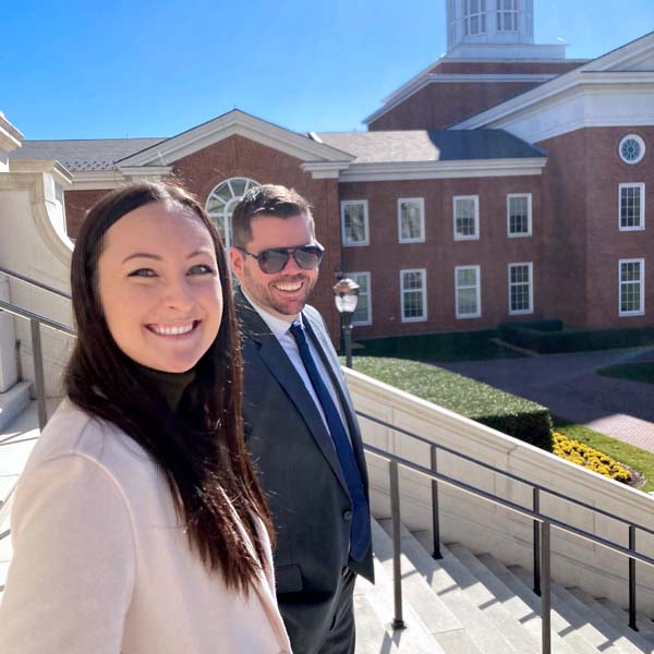 Photo of two faculty members at Christopher Newport University
