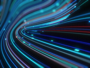 Abstract technology background, big data digital line wave